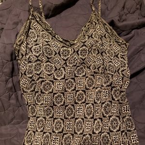 Cute  vintage summertime black/white midi dress! Size 10